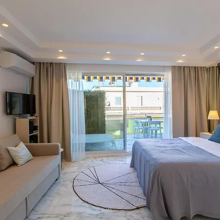 شقة Royal Promenade Pool Terrace Sea View Air Conditioning نيس
